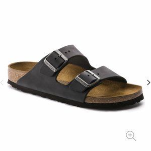 Arizona Black Oiled Leather Birkenstocks Size 37